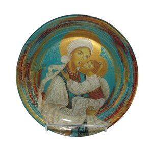 MADONNA and CHILD Plate Signed Lidia 2007 11"